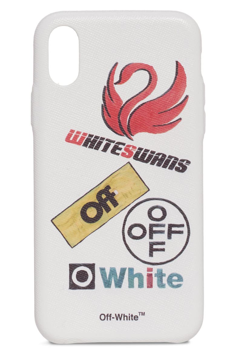 Multilogo iPhone X Case, Main, color, WHITE MULTICOLOR