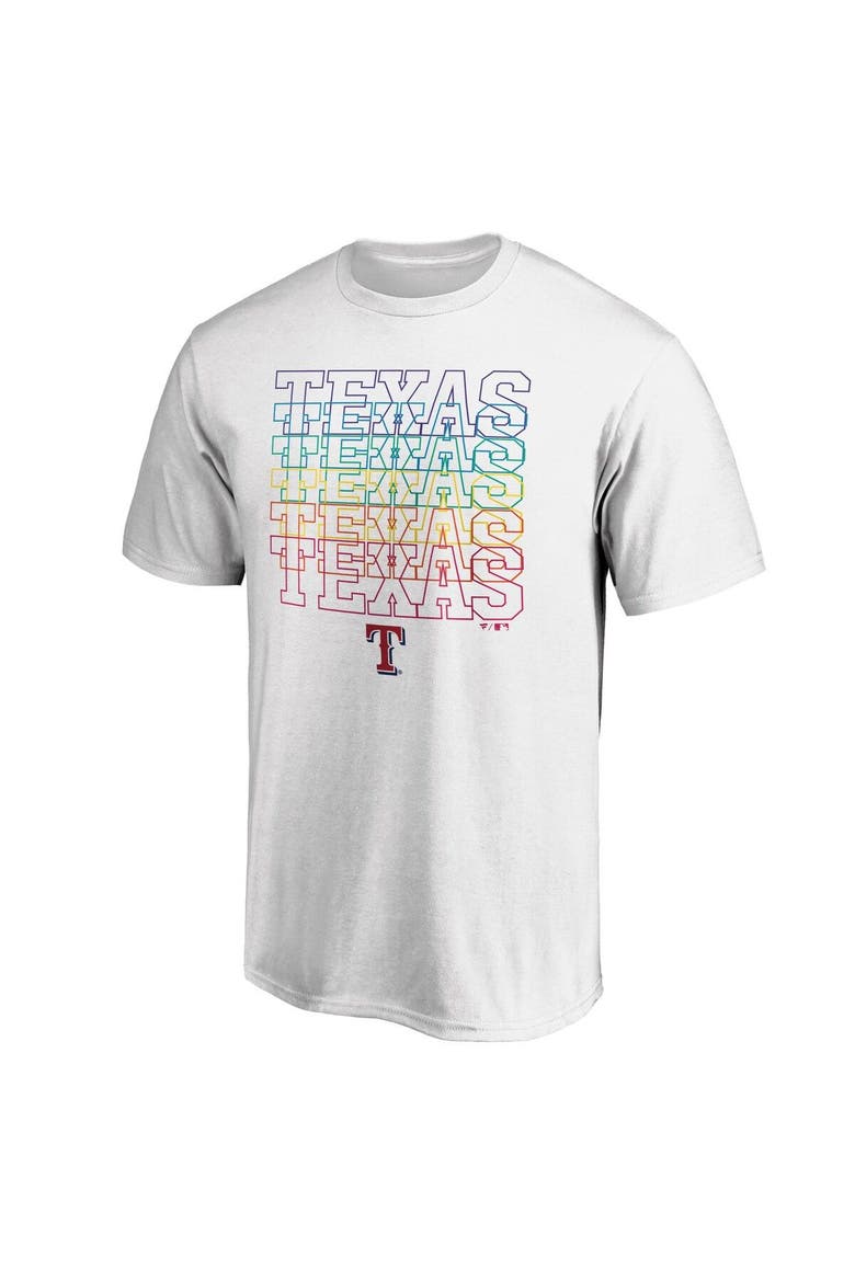 Men's Fanatics Branded White Texas Rangers City Pride T-Shirt, Alternate, color, White