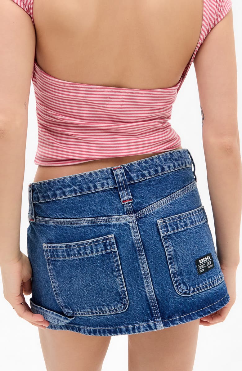 BDG Urban Outfitters Carpenter Denim Miniskirt, Alternate, color, Blue