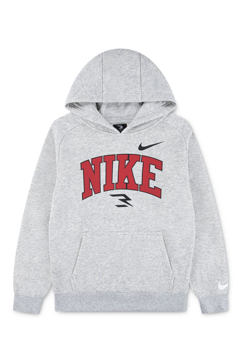 Kids' Varsity Logo Graphic Hoodie, Main, color, GREY HEATHER