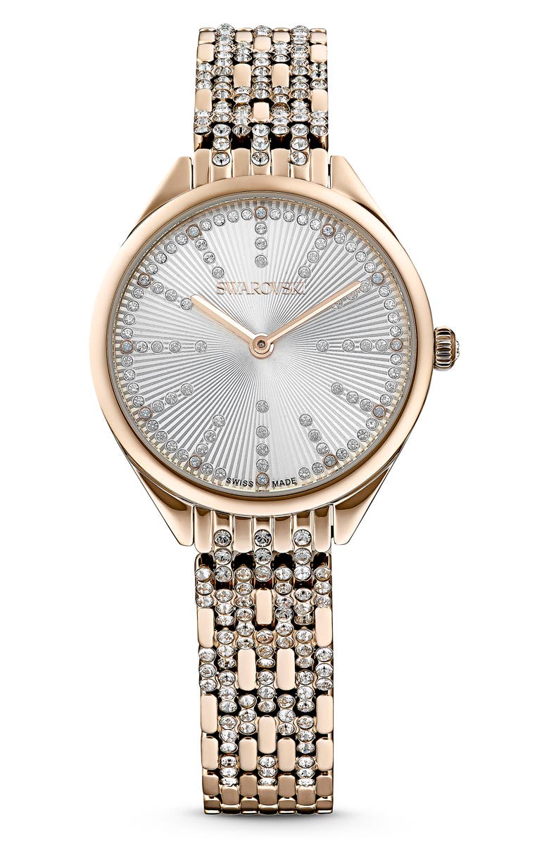 Swarovski Attract Pavé Bracelet Watch, Main, color,