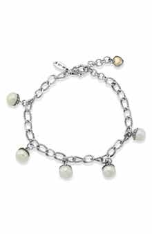 SAMUEL B. Freshwater Pearl Charm Bracelet