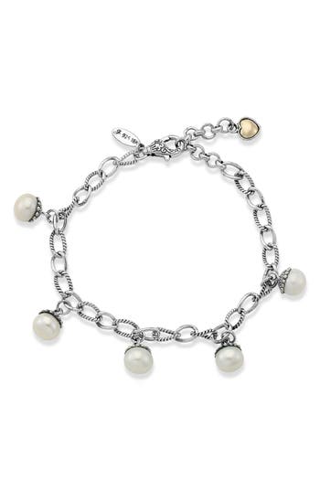Samuel B. Freshwater Pearl Charm Bracelet In White