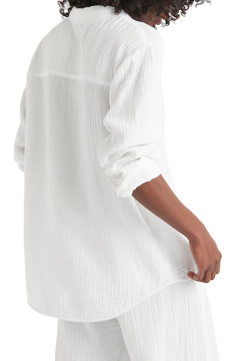 Kit Cotton Button-Up Blouse, Alternate, color, WHITE
