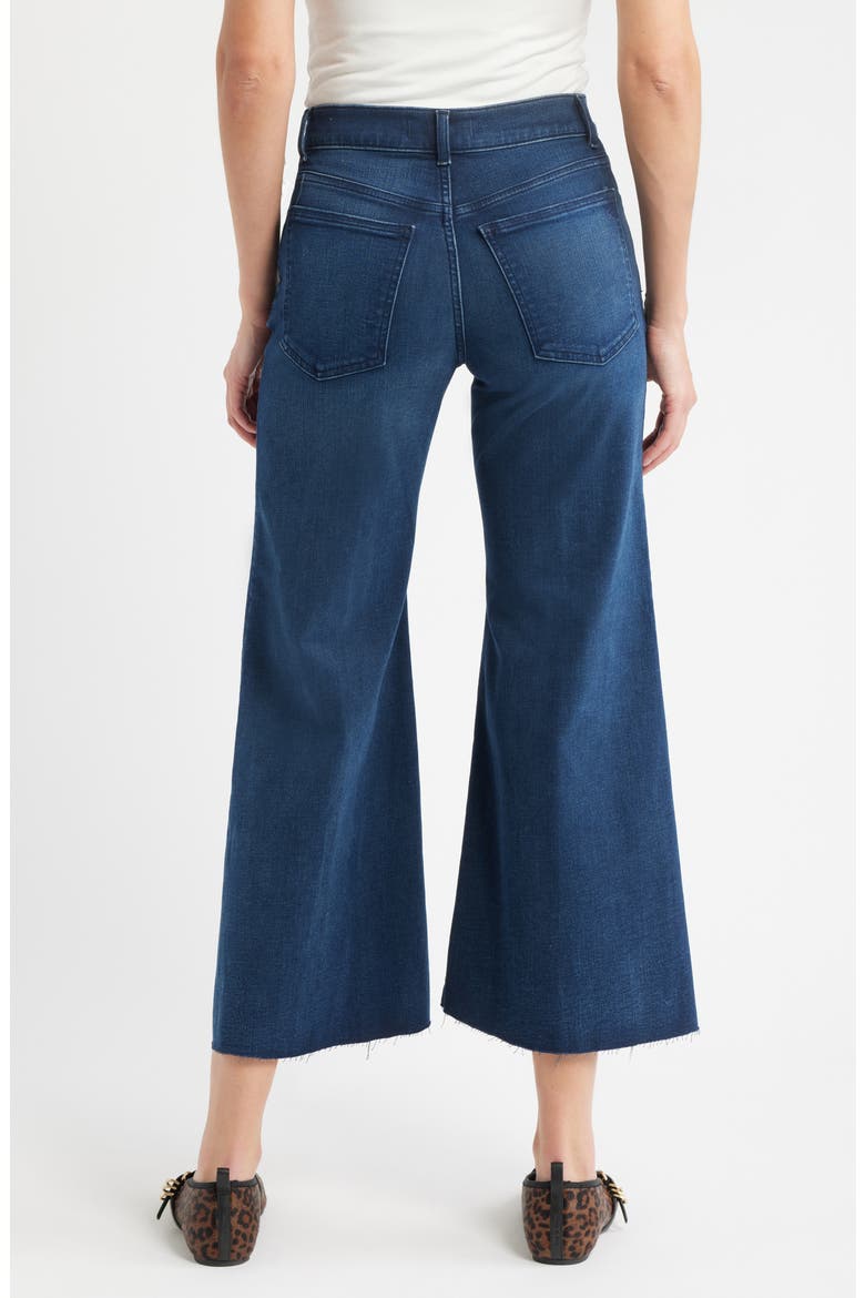 High Waist Ankle Flare Wide Leg Jeans, Alternate, color, KINGSTON WASH