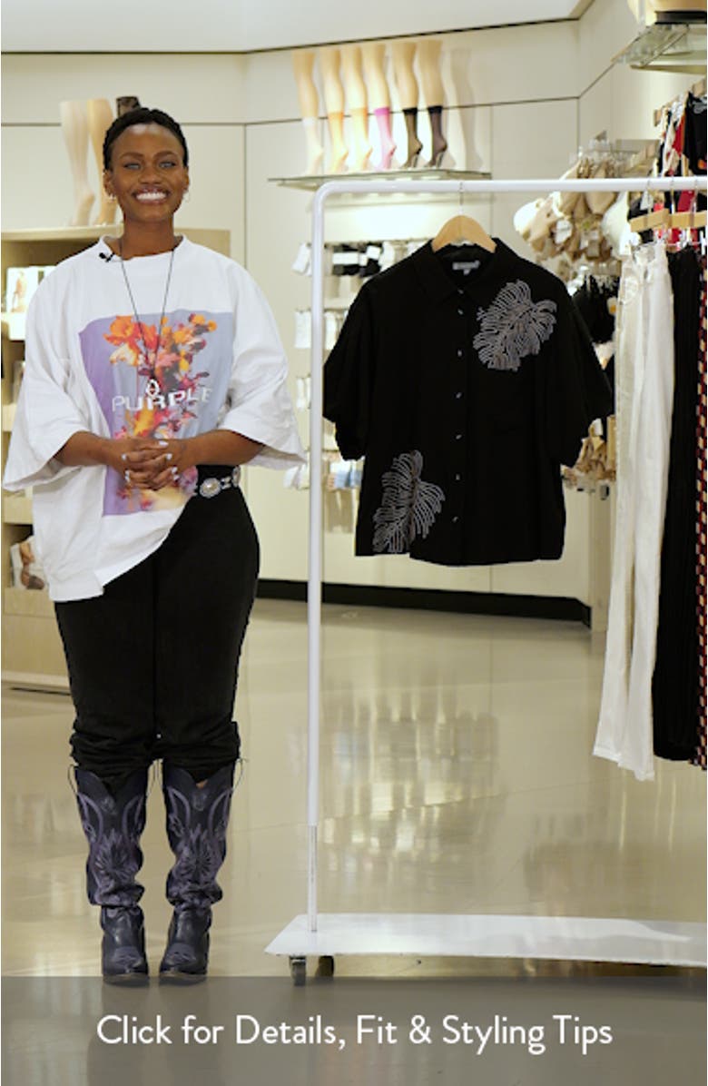 Drop Shoulder Bubble Sleeve Top, sales video thumbnail