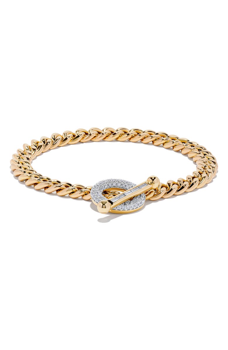 H.J. Namdar 14K Yellow Gold Diamond Toggle Curb Chain Bracelet - 0.87ct., Main, color,