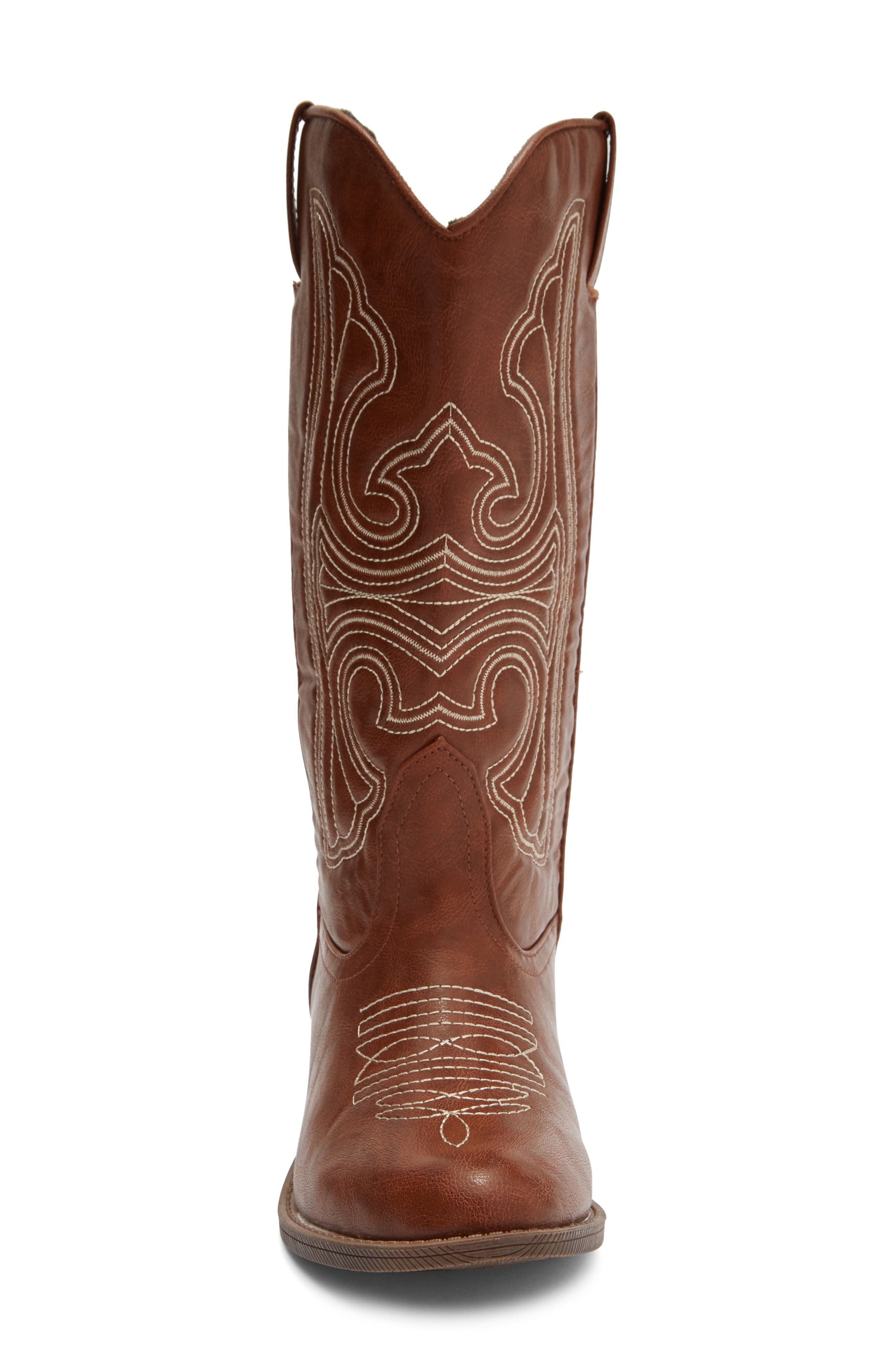 Coconuts by Matisse Legend Western Boot, Alternate, color, Cognac Synthetic