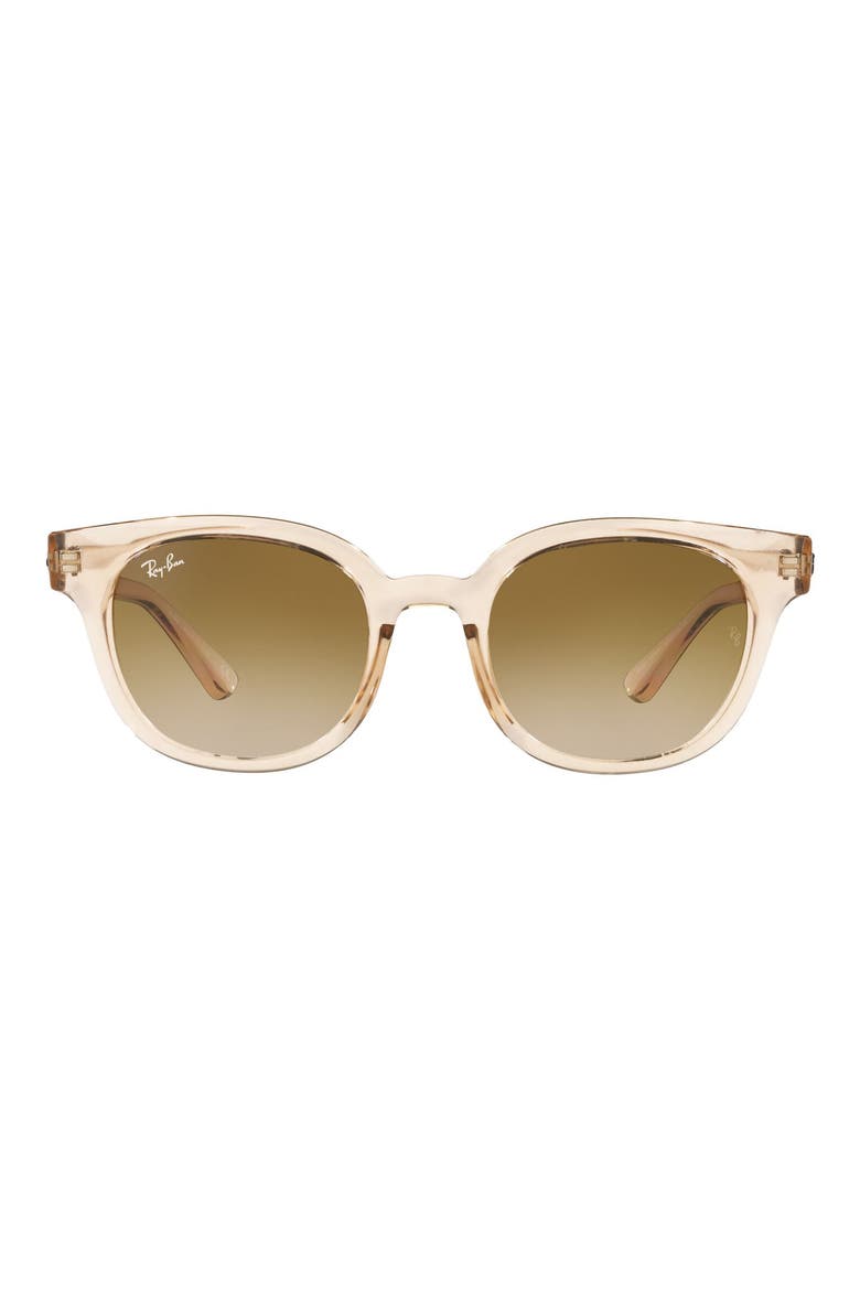 50mm Cat Eye Sunglasses, Main, color, LITE BROWN