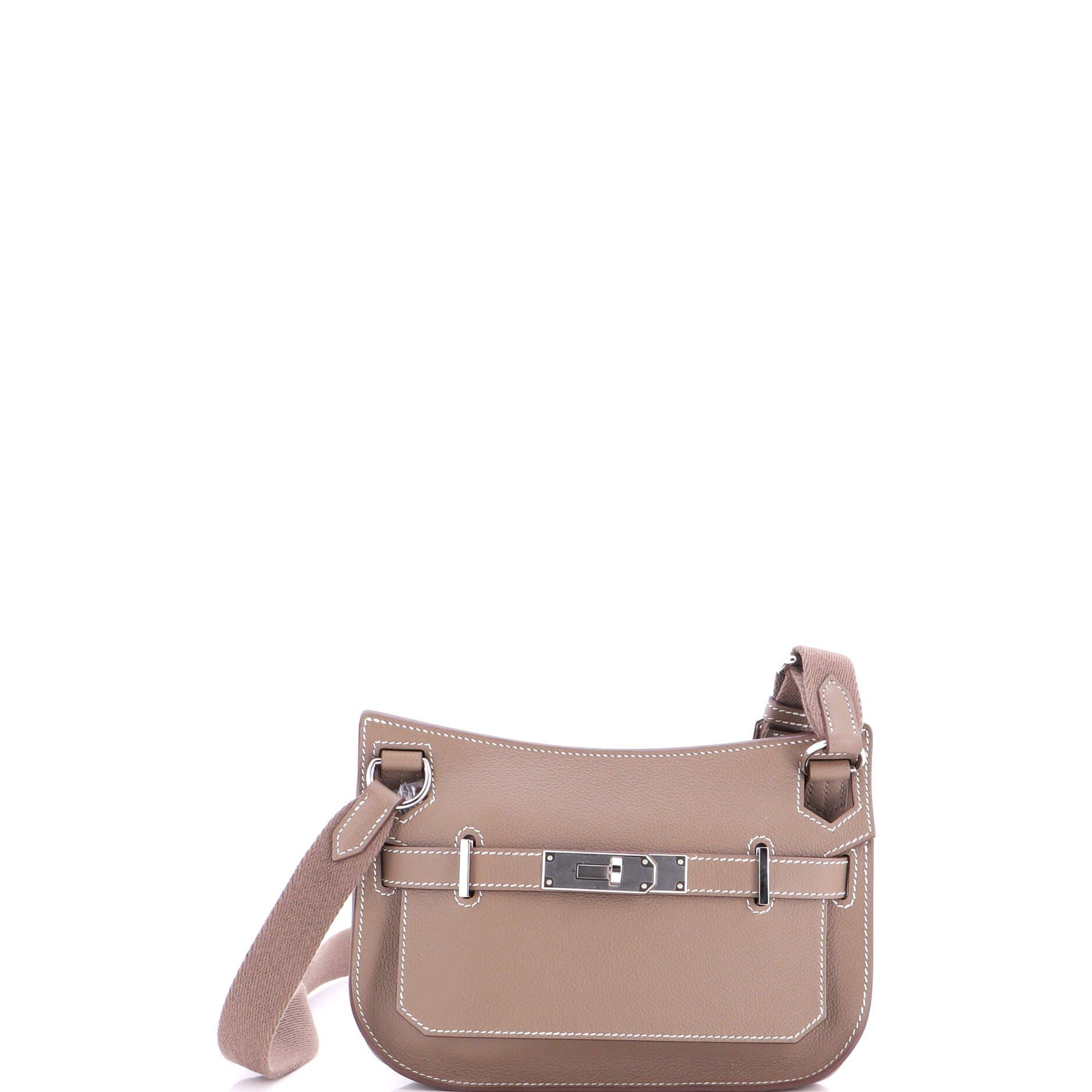 Pre-Owned Hermes Jypsiere Bag Evercolor Mini, Main, color, Etoupe