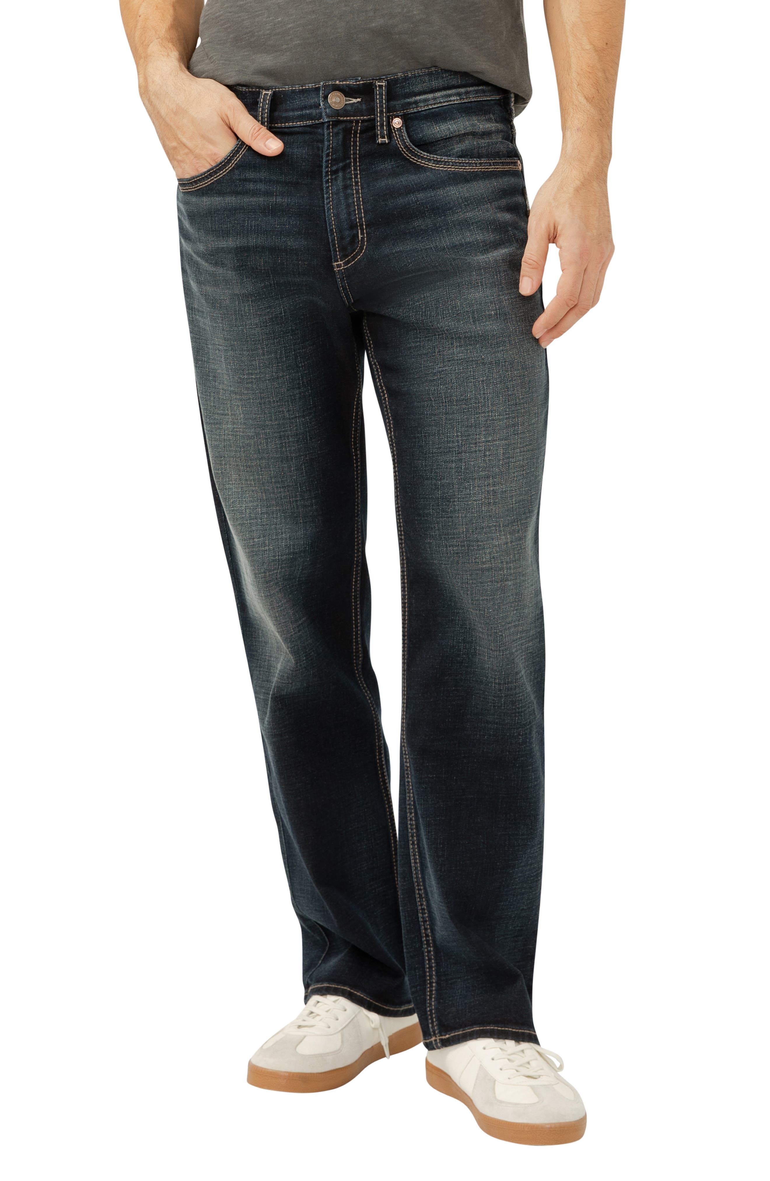 Silver Jeans Co. Gordie Relaxed Fit Straight Leg Jeans in Bull 