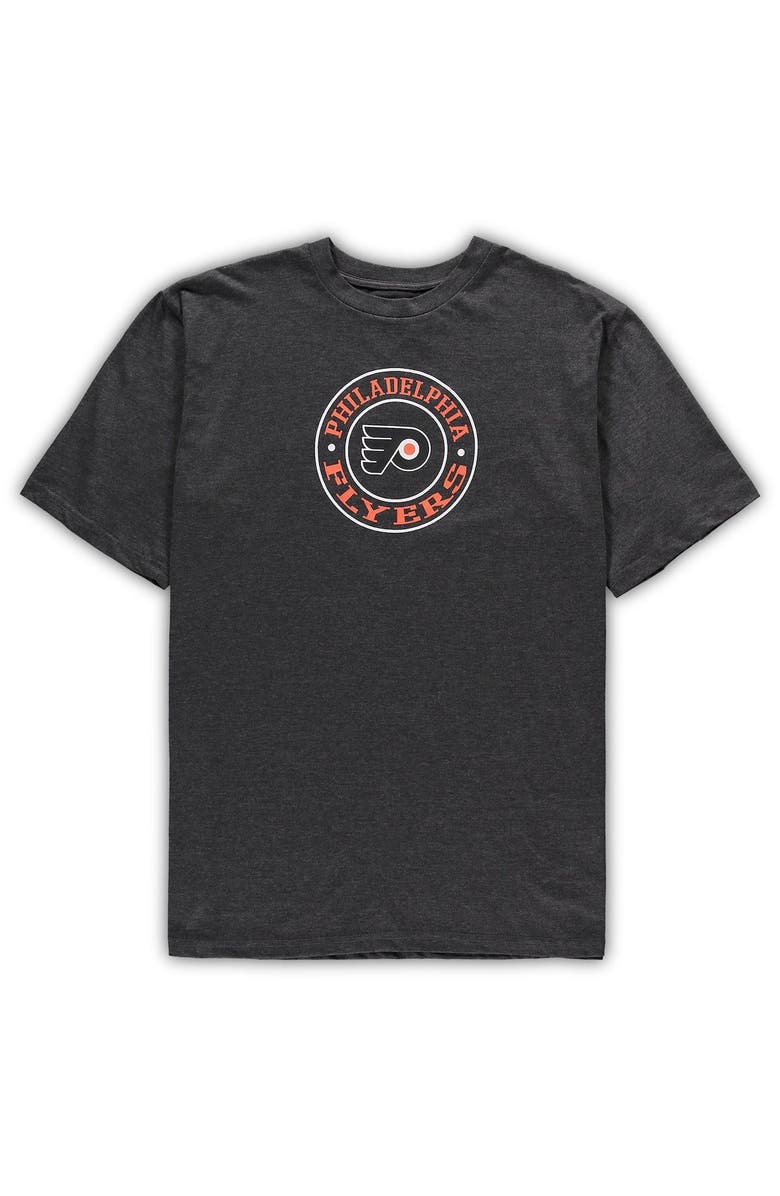 CONCEPTS SPORT Men's Concepts Sport Black/Heathered Charcoal Philadelphia Flyers Big & Tall T-Shirt & Shorts Sleep Set, Alternate, color, Black