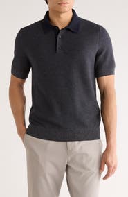 Vince Geometric Jacquard Polo Sweater