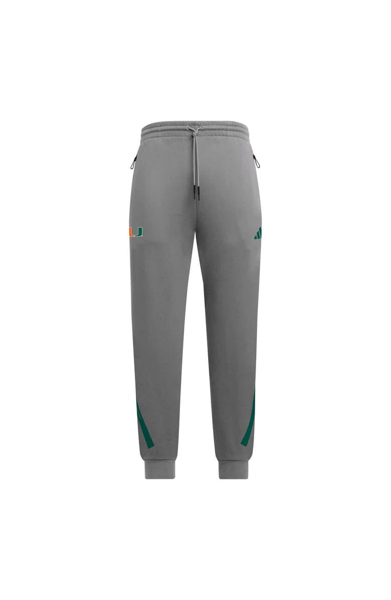 adidas Gray Miami Hurricanes Z.N.E. Pants, Alternate, color, Gray