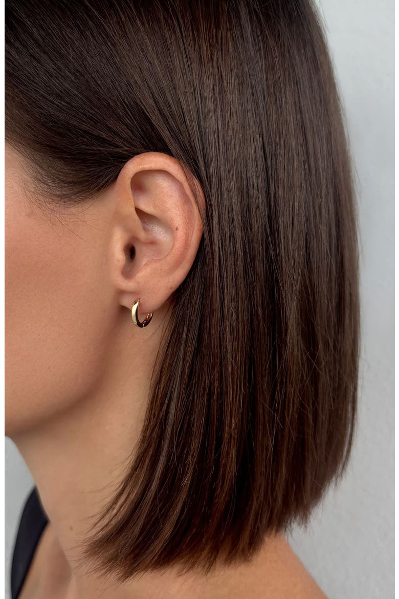 14k Gold Plate and Cubic Zirconia 3-Pack Huggie Hoop Earrings, Alternate, color, GOLD