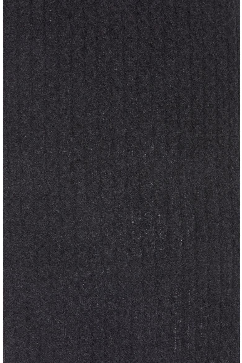 Cable Knit Cashmere Scarf, Alternate, color, BLACK ROCK HEATHER COMBO