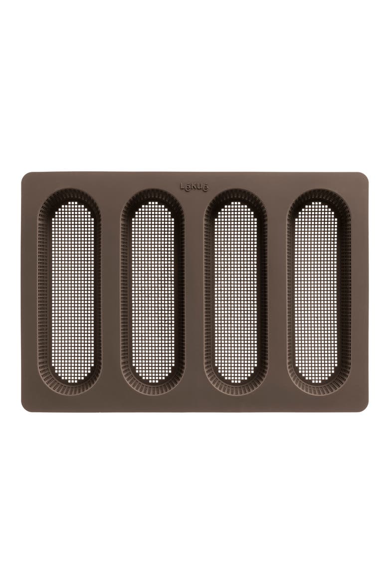 Mini Baguette Baking Pans, Main, color, BROWN