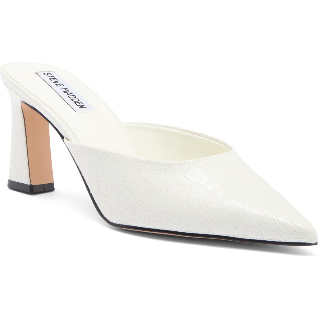 Steve Madden Emmie Pointed Toe Mule In White
