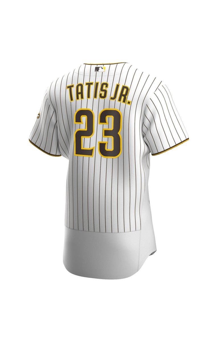 Nike Men's Nike Fernando Tatís Jr. White/Brown San Diego Padres Home Authentic Player Jersey, Alternate, color, White