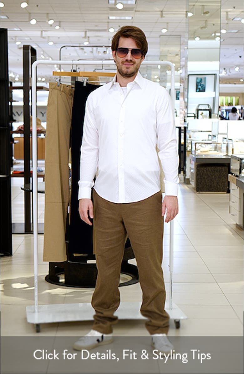 Lima Trim Fit Neat Premium Performance Silk Twill Dress Shirt, sales video thumbnail