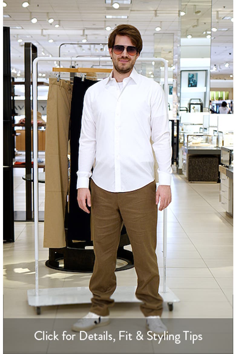 Lima Trim Fit Neat Premium Performance Cotton Blend Twill Dress Shirt video