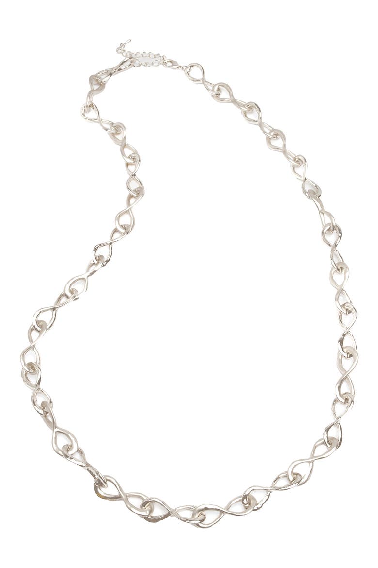 Eternal Loop Chain Necklace, Main, color, SILVER