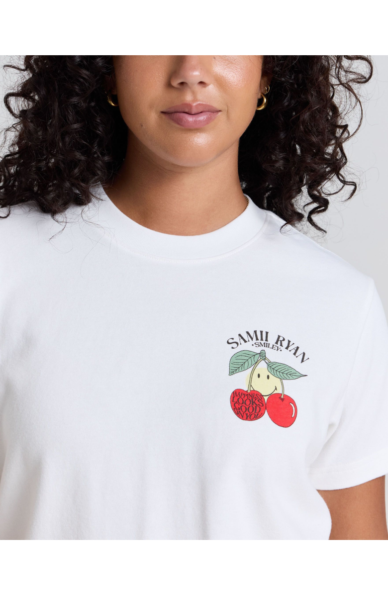 Samii Ryan Smiley Freshly Picked Boxy Tee, Alternate, color, White