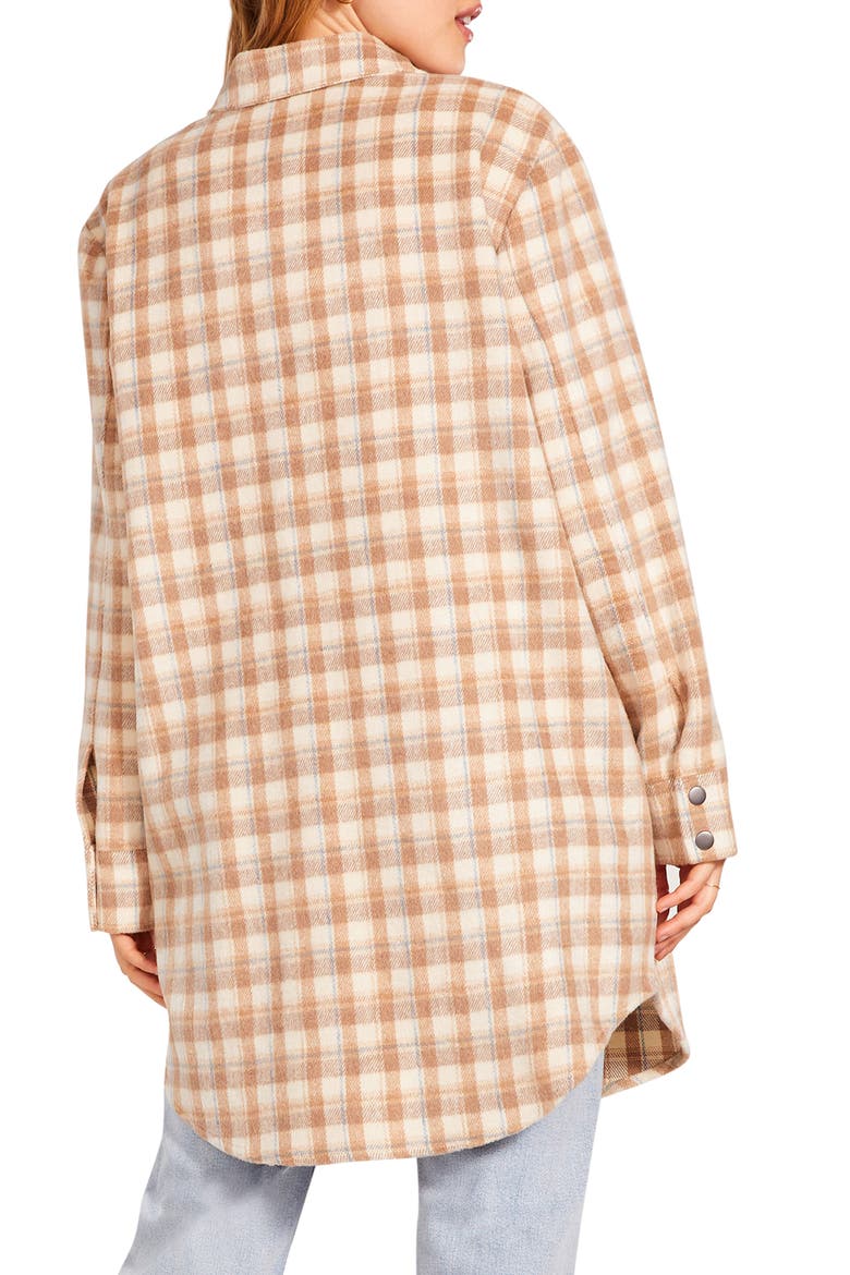 BB Dakota Eldridge Plaid Shirt Jacket, Alternate, color, CAMEL