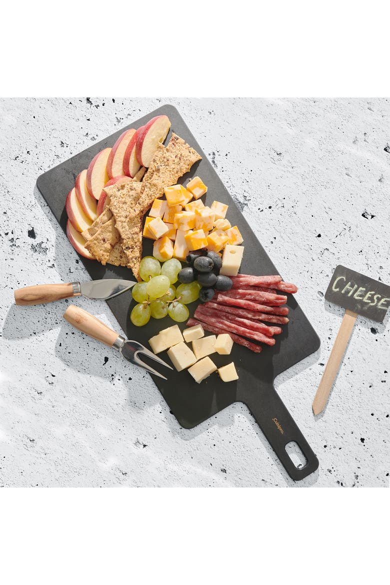 Fiber Wood Paddle Cutting Board, 18-Inch x7.5-Inch, Alternate, color, Slate
