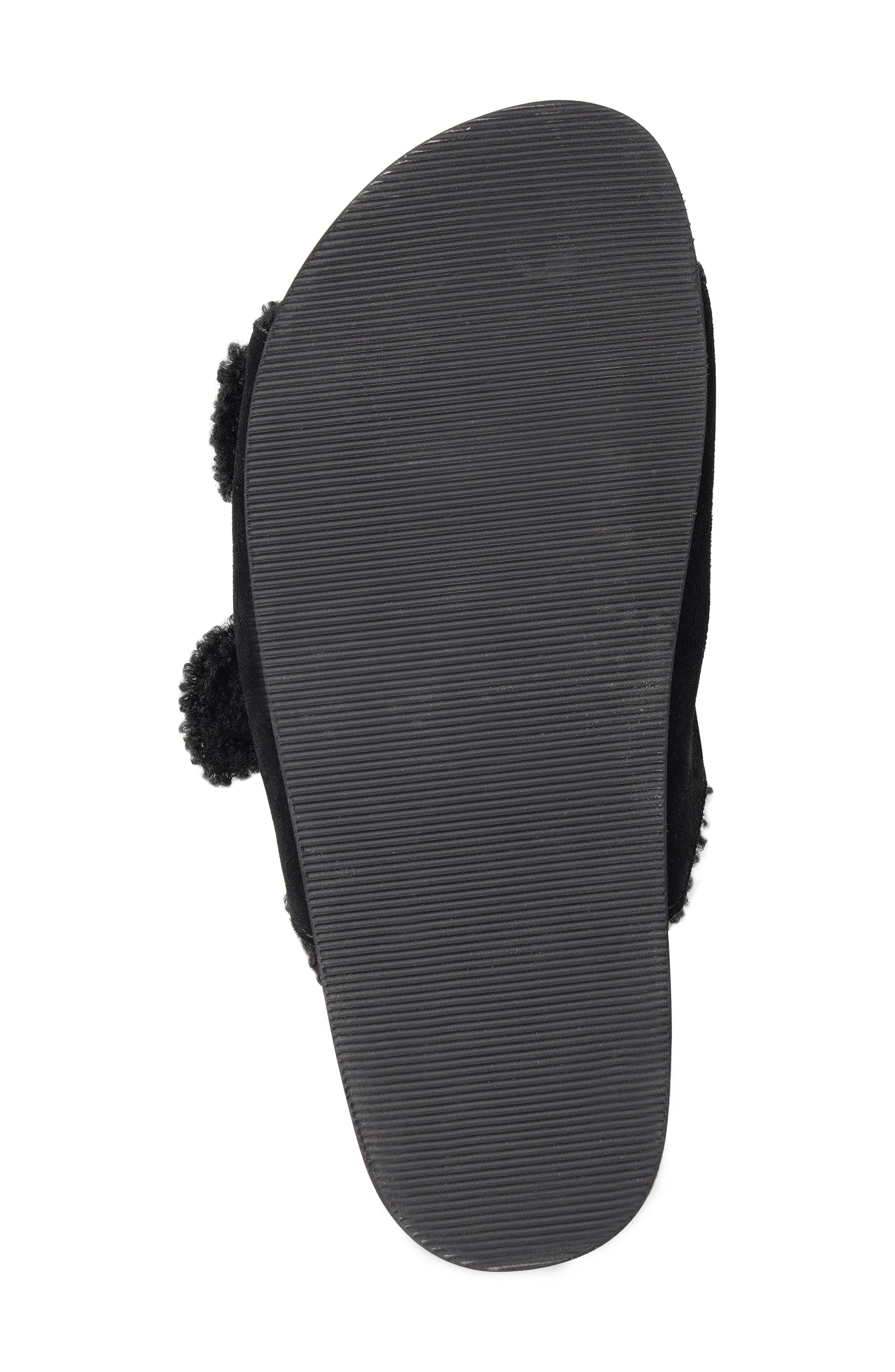 Tyree Leather Slide Sandal, Alternate, color, BLACK SUEDE