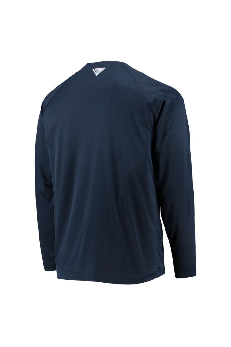 Men's Columbia Navy Dallas Cowboys Terminal Tackle Omni-Shade Raglan Long Sleeve T-Shirt, Alternate, color, Navy