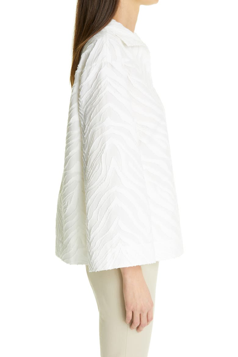 Dales Zebra Jacquard Top, Alternate, color, WHITE