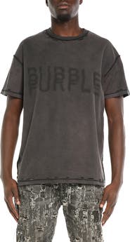 PURPLE BRAND Inside Out Distressed Cotton T-Shirt