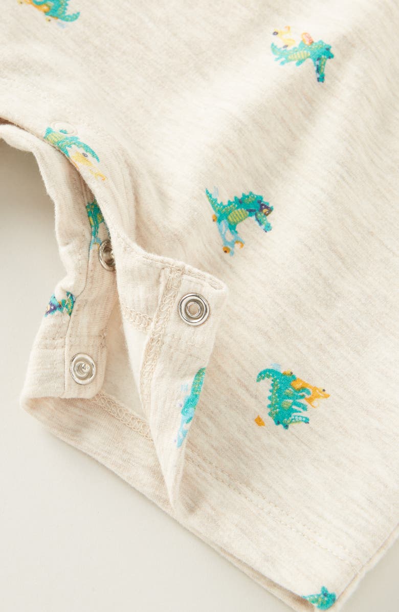 Tucker + Tate Graphic Romper, Alternate, color, Beige Heather Motor Crocs