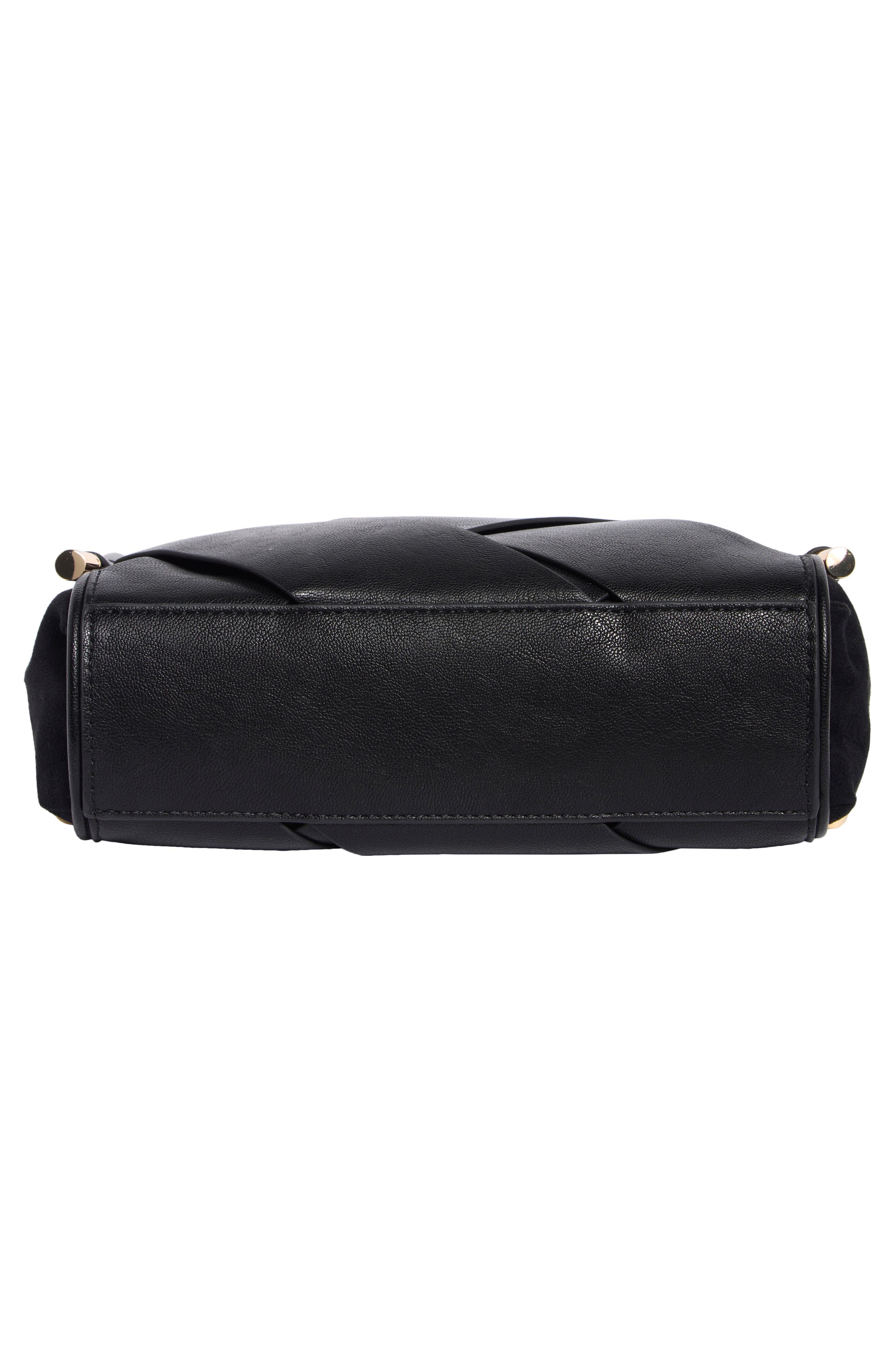 Ayla Faux Leather Crossbody Bag, Alternate, color, BLACK