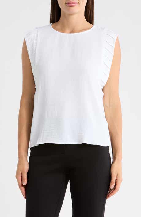 Vince Camuto Pleat Sleeve Shell Top