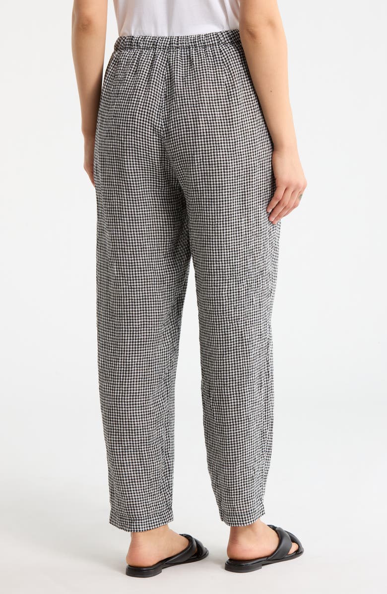 Eileen Fisher Tapered Ankle Pants, Alternate, color, Black/White