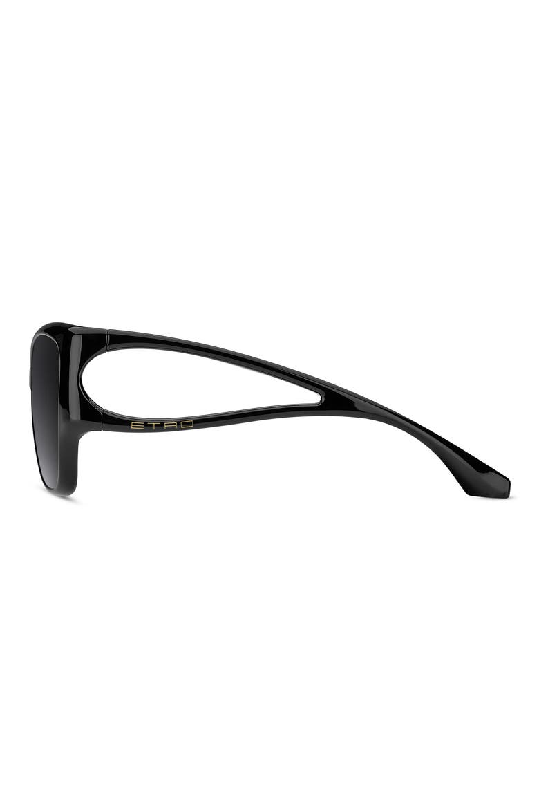 59mm Gradient Cat Eye Sunglasses, Alternate, color, BLACK/ DARK GREY SF
