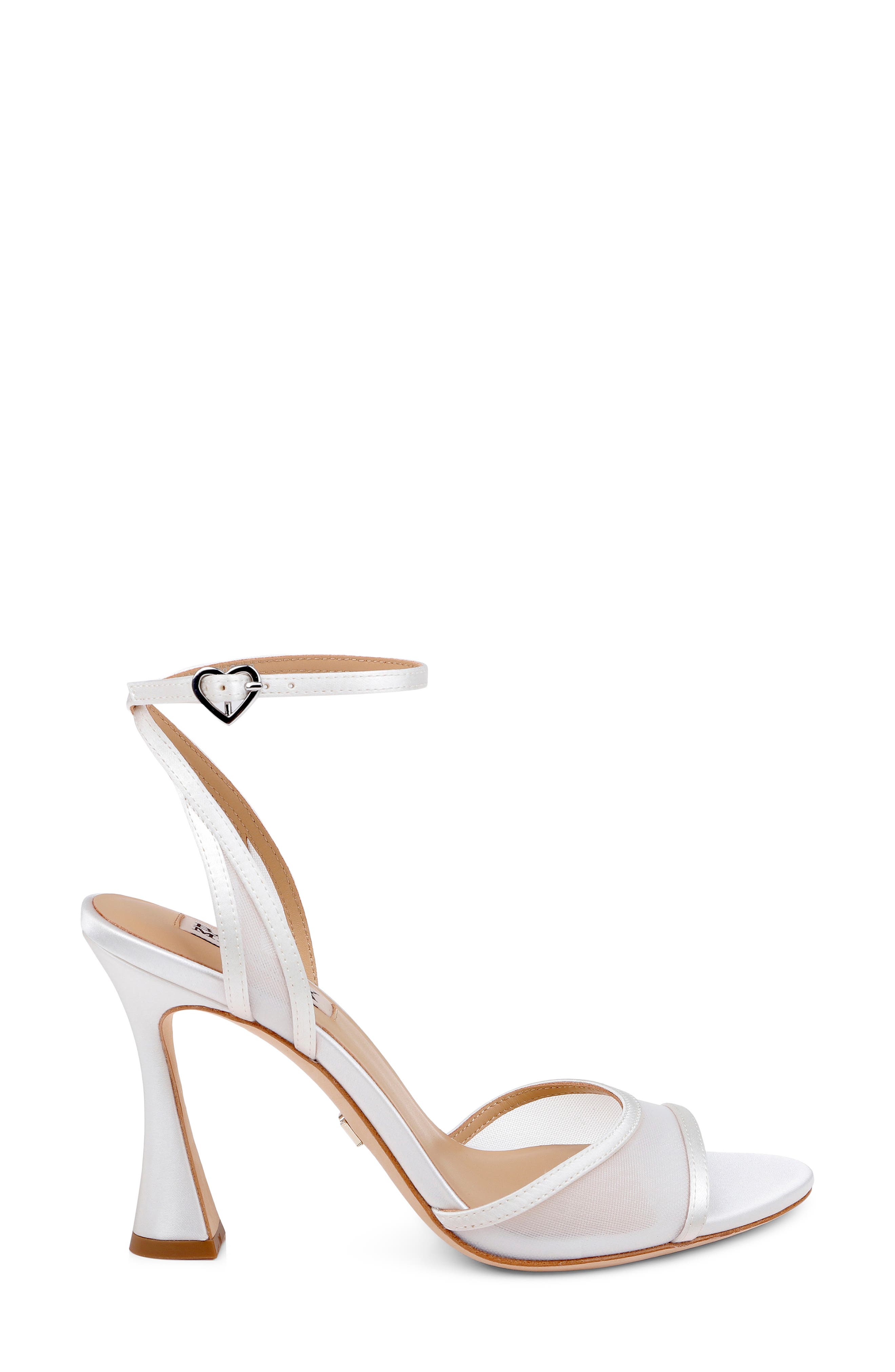Ysabel Ankle Strap Sandal, Alternate, color, WHITE SATIN