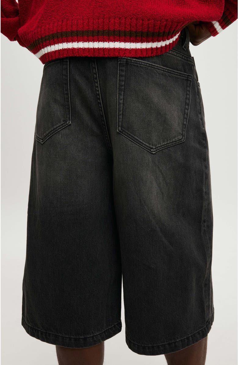 Cotton On Men's Super Baggy Jort, Alternate, color, Y2k Washed Black