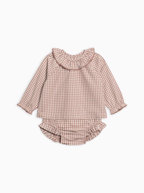 Kendi Dorothy Poplin Ruffle Collar Shirt And Bloomer Set