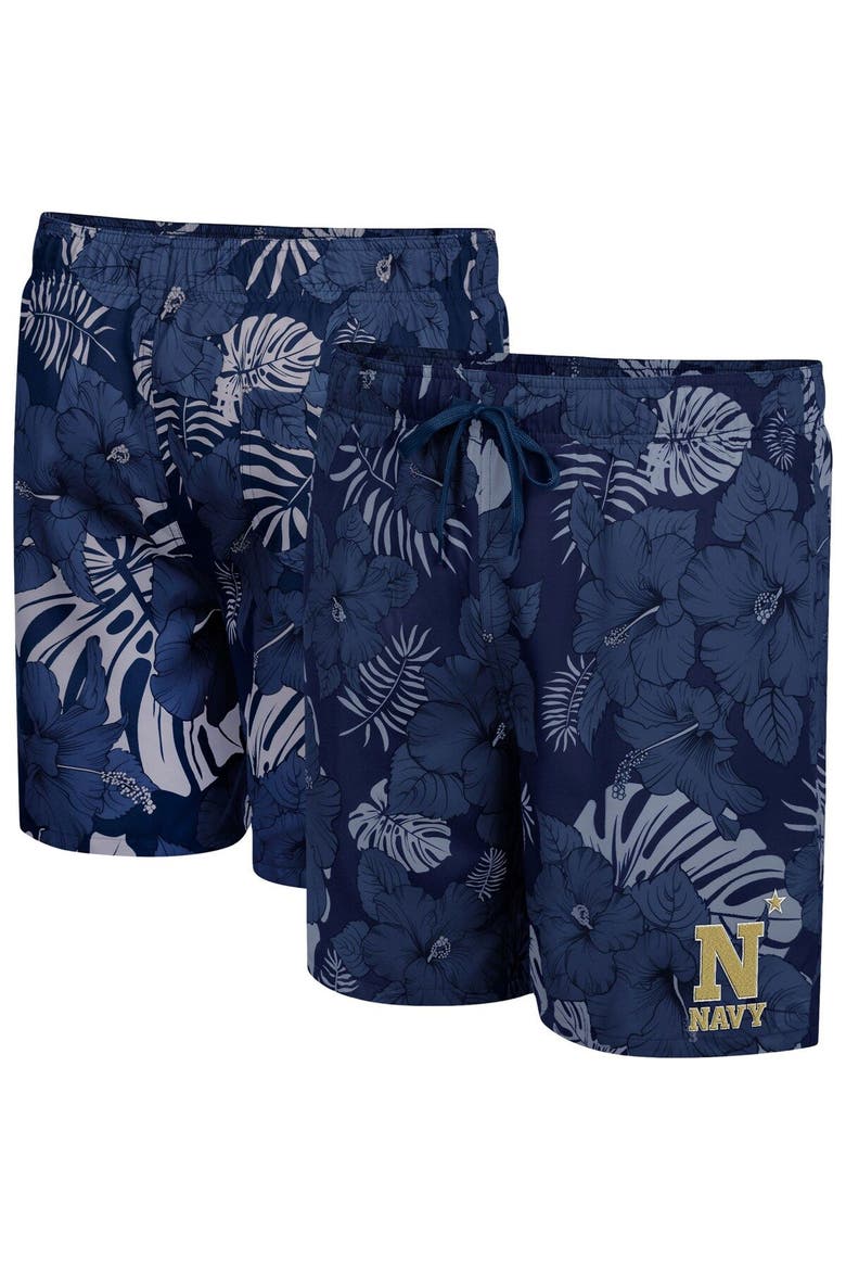 Men's Colosseum Navy Navy Midshipmen The Dude Swim Shorts, Main, color, Navy