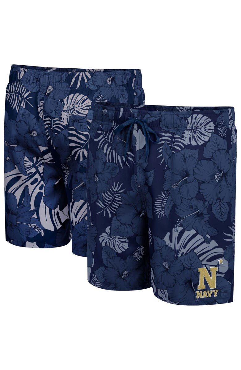 COLOSSEUM Men's Colosseum Navy Navy Midshipmen The Dude Swim Shorts, Main, color, 