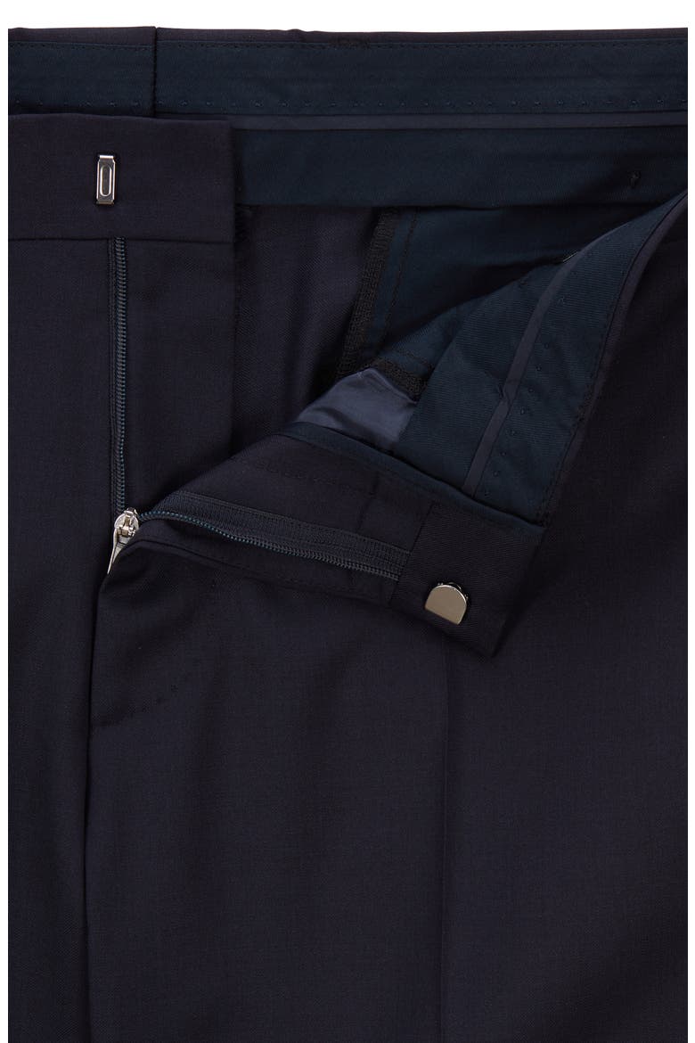 Gibson CYL Flat Front Solid Slim Fit Wool Dress Pants, Alternate, color, DARK BLUE