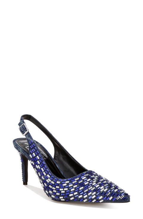 Lutina Mirrored Jewel Slingback Pump