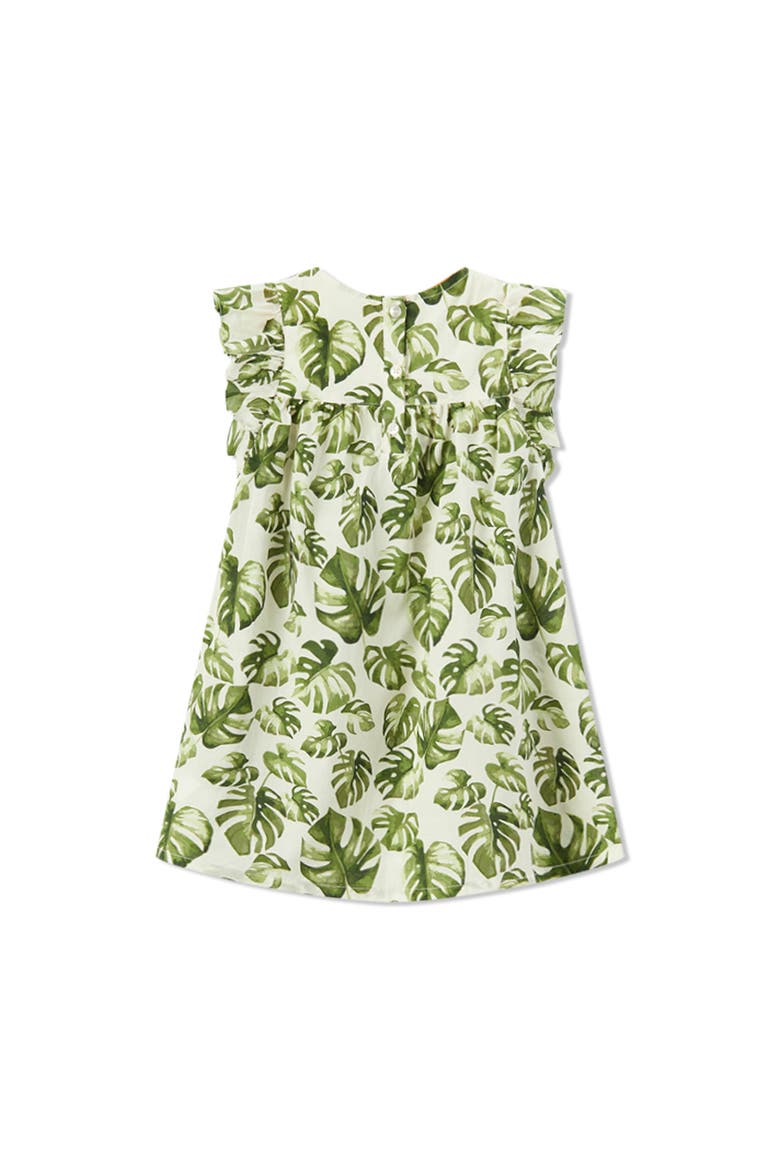 Ruffle Dress, Alternate, color, Island Leaf