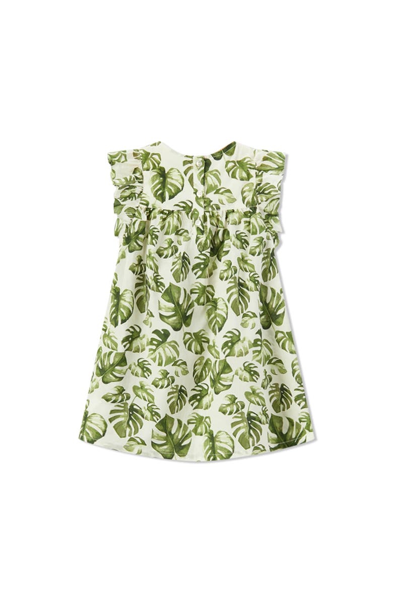Milkbarn Ruffle Dress, Alternate, color, Island Leaf