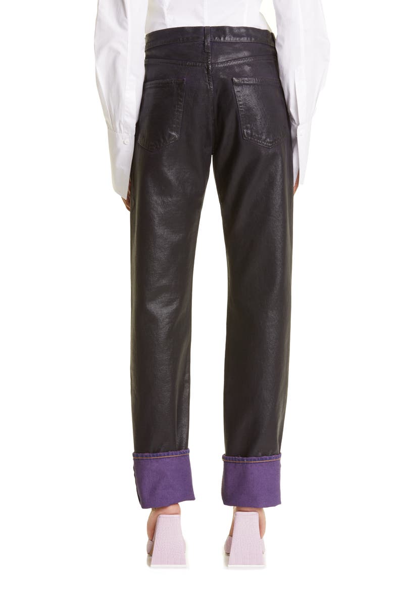 The Attico Coated Straight Leg Jeans, Alternate, color, 
