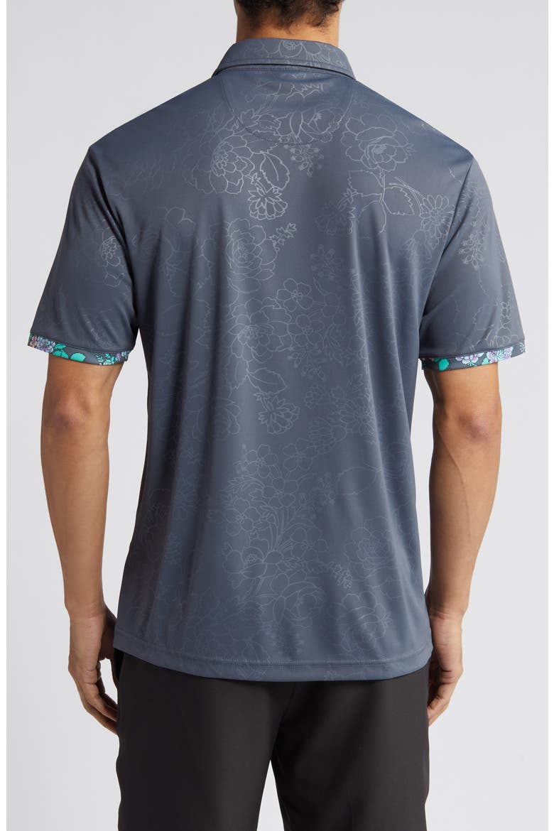 Lingmerth Floral Golf Polo, Alternate, color, GRAPHITE