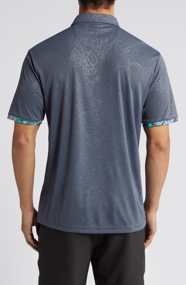 Swannies Lingmerth Floral Golf Polo, Alternate, color, Graphite